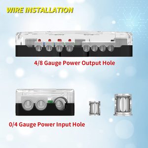 Bloque <span class=keywords><strong>de</strong></span> <span class=keywords><strong>fusibles</strong></span> <span class=keywords><strong>de</strong></span> distribución <span class=keywords><strong>de</strong></span> 4 circuitos con <span class=keywords><strong>caja</strong></span> <span class=keywords><strong>de</strong></span> <span class=keywords><strong>fusibles</strong></span> <span class=keywords><strong>de</strong></span> tierra Car Audio Campers Car Boat - Product Image 6