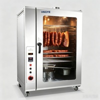 Four à fumage électrique automatique à gaz haute productivité en acier inoxydable à 9 niveaux pour la cuisson de viande, de poisson et de légumes
