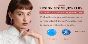 BOCARMAN Gemma Fusione Paraiba, <span class=keywords><strong>Pietra</strong></span> Sciolta Triangolare, Grana Cristallina sul Fondo, Fornitura all'Ingrosso per Gioielli - Product Image 3