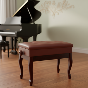 Banco de Piano de Madera Ajustable con Cojín Acolchado y Almacenamiento para Músico - Product Image 2