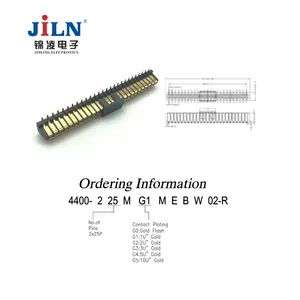 Conector de borda de cartão, 2 fileiras, 20 pinos, conector de dedo de ouro com borda, conector para pcb