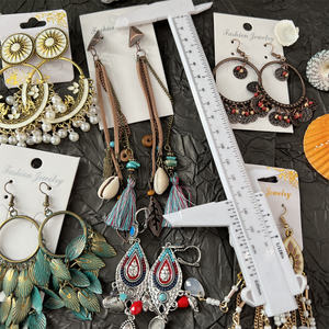 مجوهرات بالجملة نمط بوهيمي أقراط شرابة طويلة أقراط كريستال حرفية محبوكة - Product Image 6