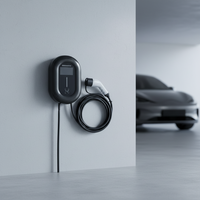 Borne de recharge murale 32A 7 kW Type 2 avec équilibrage dynamique de la charge, 230 V monophasé, écran LCD, pour véhicules électriques