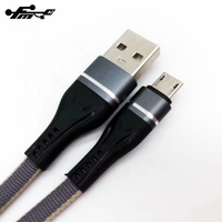 2019 OEM kabel pengisi daya USB ponsel Jeans kulit kabel mikro Data USB PVC 2A untuk Iphone untuk Android untuk Samsung V8 ponsel