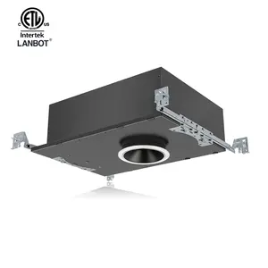 10W EUA ETL para baixo alumínio dimmable luz anti-reflexo recesso sem moldura cETL listado projector LED downlight