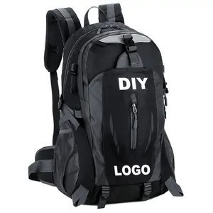 Hot Sales Diy Logo Camping Back Packs Bag School Travel Waterproof Hiking Backpacks 40L