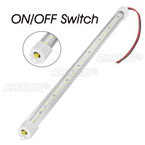 Bande lumineuse LED 12V pour intérieur de voiture, interrupteur marche/arrêt, pour camionnette, camion, camping-car, caravane, camping, RV, 1/2/4 pièces - Product Image 3