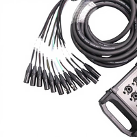 Câble multipaire XLR professionnel pour enceintes audio, boîtier de câblage 12 canaux XLR mâle vers femelle, câble répartiteur de 7,6 m avec gaine en PVC pour amplificateur de guitare