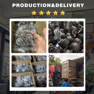 Schnelle Lieferung OHNE MOQ Moderne Möbelrollen mit Bremse Schreibtischstuhl-Drehrolle 1 Zoll TPR Chrom-Beschichtung Drehrolle für Büro - Product Image 6