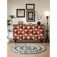 Armoire de rangement pour entrée rétro française, salon et chambre à coucher avec panneau, buffet peint à 4 compartiments pour hôtel chez l'habitant