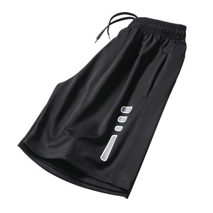 Shorts de basket-ball pour hommes, noirs, à séchage rapide, en polyester, taille élastique, pour la course à pied, la remise en forme, l'entraînement, les sports décontractés - Product Image 5