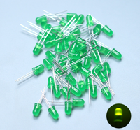 Diode LED 3mm 5mm originale perles électroluminescentes jaune tête ronde diffuse 8mm double emballage en ligne