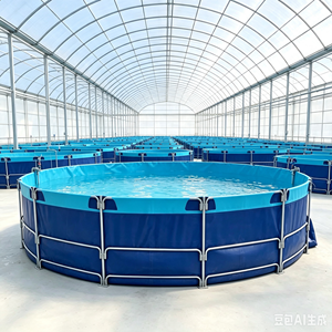 Bassin d'élevage de poissons en PVC Ras avec une capacité de 20 à 80 m³ pour l'aquaculture intérieure, garantie de 10 ans - Product Image 6