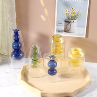 Vase de table en verre double couche de style nordique pour arrangement floral et aromathérapie, design Art Déco simple style Ins, décoration de salon