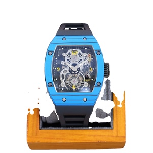 Montre squelette automatique mécanique de luxe pour homme, édition limitée 2026, bracelet en caoutchouc rouge, boîtier en carbone, tourbillon - Product Image 3