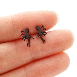 Mode été 2021 Aretes Offre Spéciale personnalisé ange elfe boucles d'oreilles pour filles enfants fleur fée <span class=keywords><strong>bijoux</strong></span> en acier inoxydable - Product Image 4