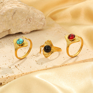 Vintage-style Gold-Plated Open <strong>Ring</strong> for Women Fashionable Light Luxury Stainless Steel Anti-Fading Jewelry Gift - Product Image 3