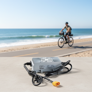 Chargeur de batterie au lithium pour scooter électrique Ebike 72V 5A Entrée 110V 220V Sortie 72V 84V avec connecteur XT90 HXL7205PNS - Product Image 1