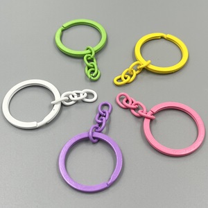 Accessoires de bijoux DIY Taodao, anneaux plats colorés peints par pulvérisation, porte-clés à quatre maillons, bonbons - Product Image 1