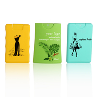 Bouteille de poche pour carte de crédit de 20ml Contenants de parfum en plastique pour vaporisateur de brume cosmétique de voyage Bouteille de parfum portable