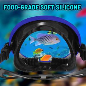 Yetişkinler için Oval HD anti-sis tüplü gözlük temperli cam dalış maskesi için dalış ve dalgıçlar için serbest su maskesi - Product Image 6