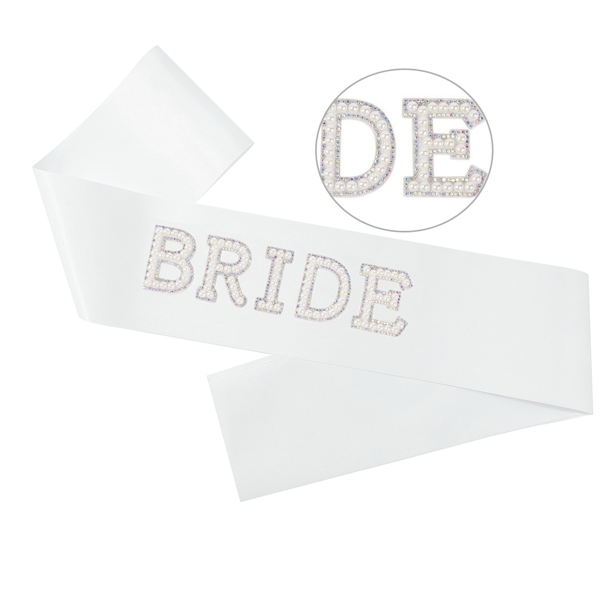 Bride pearl-ab crystal shoulder strap