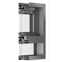 Fenêtre Coulissante à Pression Latérale Schomex en Aluminium à Pont Thermique, Verre Trempé, Taille Personnalisée, Coupe-Vent pour Villa