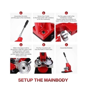 Vesub Tất Cả Các Kích Cỡ Miễn Phí Phụ Kiện Pin Huy Hiệu Máy Làm Nút Máy In Nhãn Hiệu Huy Hiệu Báo Chí Đánh Dấu Máy - Product Image 4