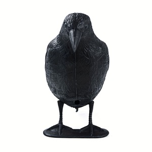 Corvi Neri con Piume Realistiche per Halloween, Decorazione Simulazione Uccelli Neri con Piume Vere per Interni ed Esterni - Product Image 6