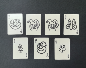 Cartes à jouer de <span class=keywords><strong>tarot</strong></span> miniatures personnalisées taille pont personnalisée impression en noir et blanc sur papier de noyau noir 310gsm - Product Image 5