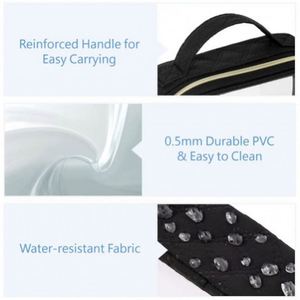 Vente en gros de trousse de toilette de voyage en PVC transparent imperméable à l'eau, ensemble de 2 pièces, avec logo personnalisé - Product Image 5