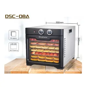 Intelligent switch food dryer 26L Beef jerky dryer Food dehydrator with 8 drying Trays 24h timer