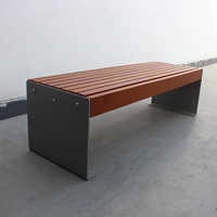 2024 luxe porte banc en bois parc extérieur bois massif banc de rue siège extérieur jardin étanche dos nu banc chaise