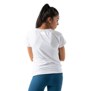 T-Shirt manches courtes pour femmes, Logo personnalisé, Slim Yoga, respirant, entraînement, course à pied, col rond, Gym, sport à séchage rapide - Product Image 3