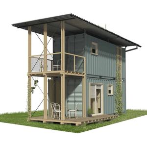 Casa Contenedor Prefabricada de 2 Pisos y 20 Pies con Baño, Habitación Industrial Prefabricada Impermeable para Vivienda Confortable SCH-04 Pr - Product Image 1