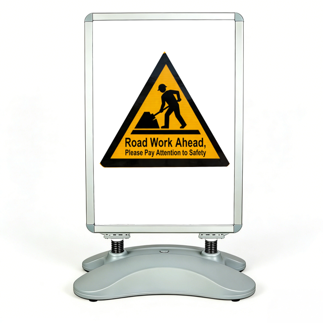 Outdoor Water-filled Base Double-sided Windproof Pavement Sign Display Stand for Displaying