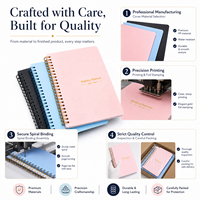 Carnet à spirale A5 personnalisé avec reliure Wire-O, agenda hebdomadaire pour l'école, le bureau, les études, les affaires et les cadeaux, papier offset