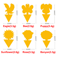 Klevende vliegenvanger voor de tuin, fruitvliegenvanger voor binnen, klevende insectenlijmvallen, gele/groene klevende fruitvliegenvanger sticker