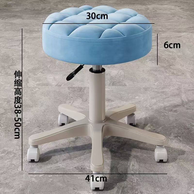 ล้อไนลอนเงียบ ขนาด 30 ซม. สีฟ้าอ่อน ทรงแบน