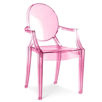 Chaises de fête pour enfants, extérieur, intérieur, cristal acrylique PC, plastique, anniversaire, événements, enfants, enfants, fauteuils fantômes roses pour mariage