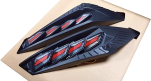 AJLIGHT DESIGN SKJETSRM4W-TL Versión Universal Multifuncional, Luz de Giro Secuencial con Carcasa Blanca, Luz Trasera de 2 Lentes con LED Rojo para - Product Image 2