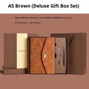 Ensemble Cadeau Promotionnel Personnalisé pour Fournitures de Bureau : Carnet à Trois Volets en Cuir PU, Stylo et Emballage Coffret Cadeau avec Impression en Relief - Product Image 5