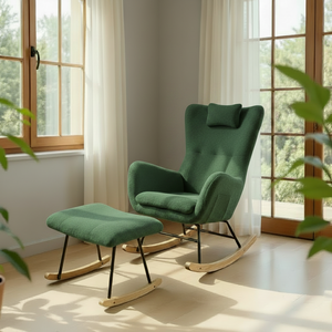 Fauteuils à bascule ergonomiques pour <span class=keywords><strong>allaitement</strong></span>, chaise <span class=keywords><strong>confortable</strong></span> pour <span class=keywords><strong>allaitement</strong></span> pour la chambre de bébé, la chambre à coucher, le salon - Product Image 3