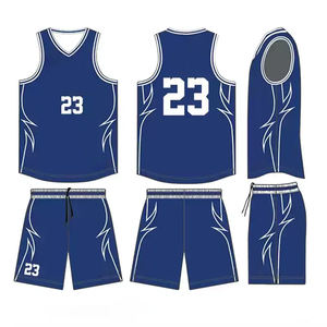 Ensemble de maillots de basket-ball classiques personnalisés en polyester, impression numérique, taille plus, antibactérien, séchage rapide, respirant, uniforme de basket-ball - Product Image 3