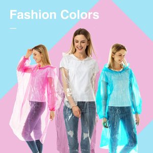 <span class=keywords><strong>Impermeable</strong></span> <span class=keywords><strong>desechable</strong></span> de plástico transparente para niñas con capucha-Ropa <span class=keywords><strong>impermeable</strong></span> de emergencia para exteriores fácil de llevar para senderismo Camping - Product Image 5