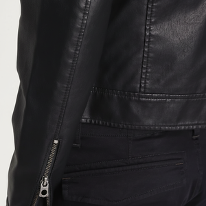 Nueva moda de moda Oem invierno hombre chaqueta de cuero de piel de cordero, transpirable al por mayor hombre chaqueta de cuero de piel de oveja en color tostado - Product Image 1