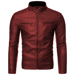 Wholesale Custom Leather <b>Jackets</b> Genuine Cowhide Lambskin Biker Bomber Moto <b>Racer</b> Motorcycle Fashion <b>Jackets</b> OEM Production - Product Image 6