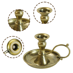 Support de bougie conique en métal avec poignée, ornement pour bougie, pour mariage, table à manger, maison de campagne - Product Image 1
