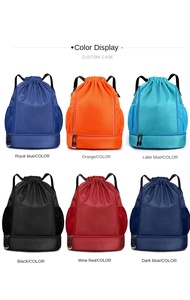 Biểu Tượng Tùy Chỉnh Dây Kéo Ba Lô <span class=keywords><strong>Nylon</strong></span> Chống Thấm Nước Dây Kéo Thể Thao Phòng Tập Thể Dục Túi Cho Bóng Đá & Bóng Rổ Cá Nhân Túi Quà Tặng - Product Image 3