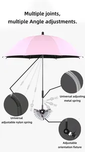 도매 내구성 안전 모든 위치 아기 유모차 자동차 우산 비, 파라거스